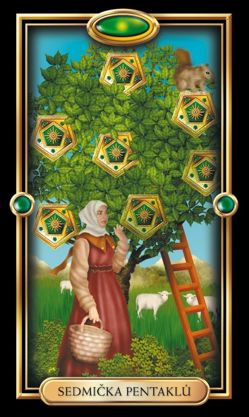 Zlatý tarot - pouze 78 karet bez krabičky, bez návodu