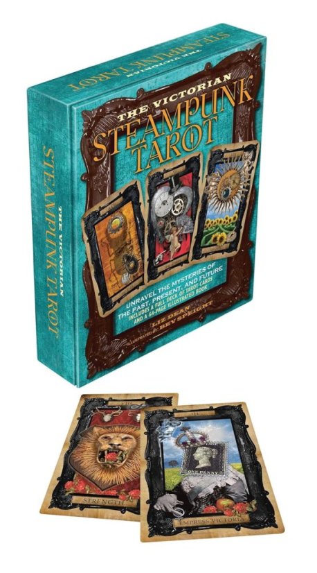 The Victorian Steampunk Tarot - open box (slightly damaged box)