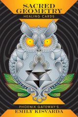 Sacred Geometry Healing Cards - open box, card 48 with slightly peeled edge