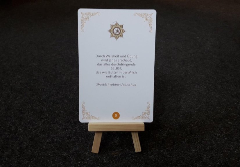 Yoga Philosophie Karten - open box