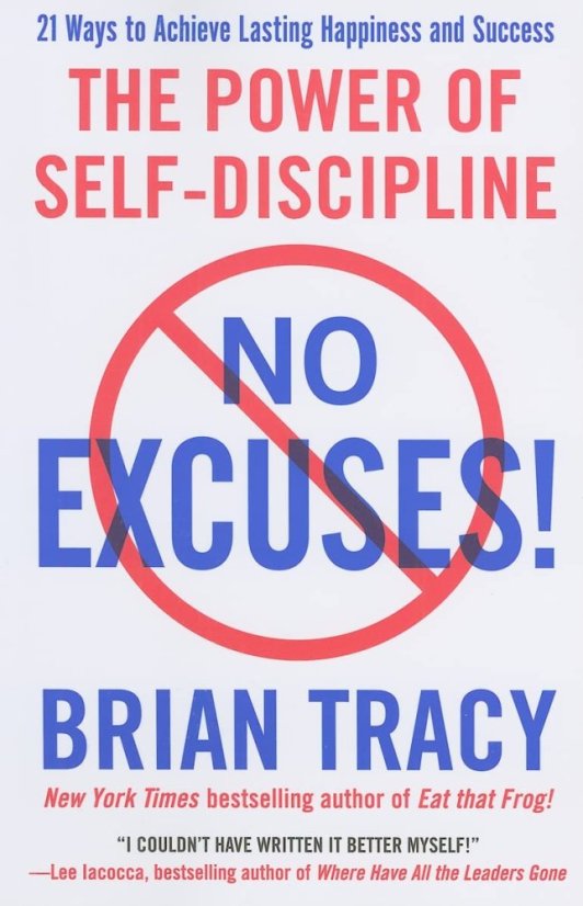 No Excuses!: The Power of Self-Discipline - thrifted book, damaged cover