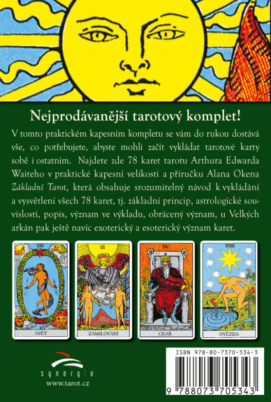Kapesní Základní Tarot - bez originální fólie, karty 70x120, návod s vloženým lístkem k chybně zadaného obsahu