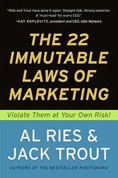 The 22 Immutable Laws of Marketing - thrifted book