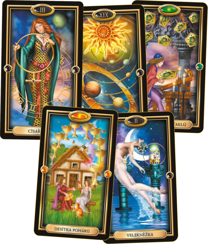 Zlatý tarot - pouze 78 karet bez krabičky, bez návodu