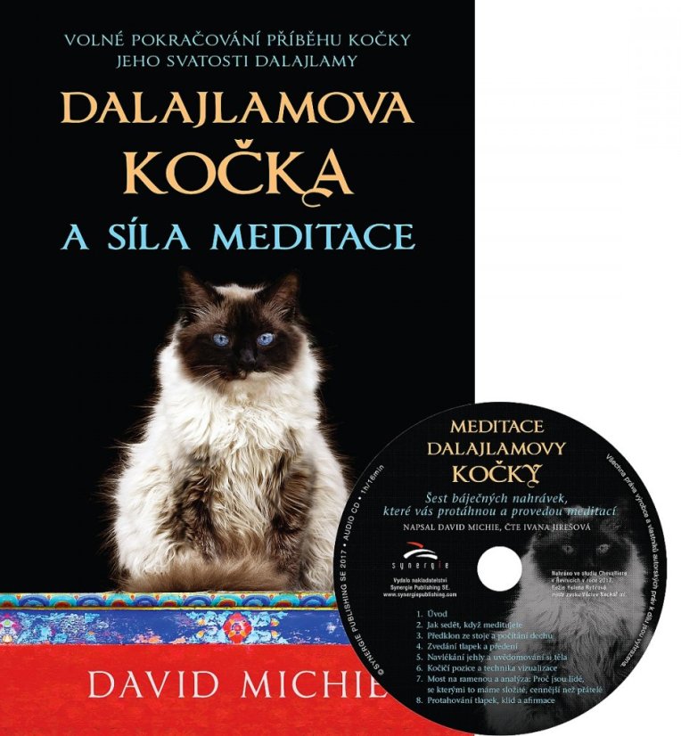 Dalajlamova kočka a síla meditace - starší vydání s MP3CD, ošoupaný přebal
