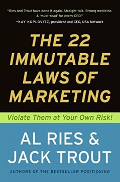 The 22 Immutable Laws of Marketing - thrifted book