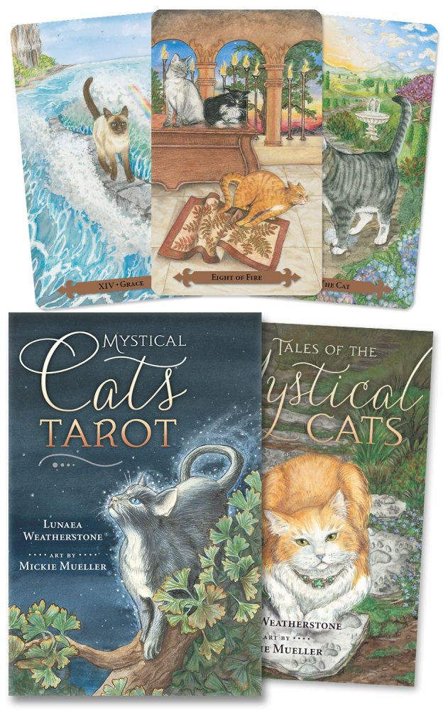 Levně Mystical Cats Tarot - open box (slightly damaged box)
